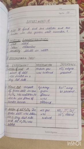 CBSE class 12 Chemistry Practical Experiment no 19 #sciencepractical #boards #chemistry #exam