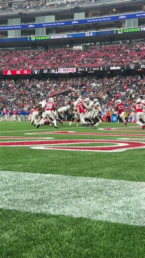 Dylan’s first ‼️ 📺 @Paramount #LVvsNE #nflfootball #dylanlaube #touchdown