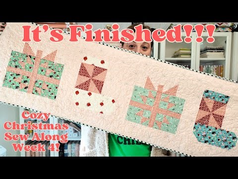 The Cozy Christmas Table Runner Sew Along: Week 4! Quilting and Binding!