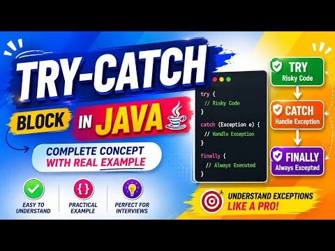 Try-Catch Block in Java 🔥 | Exception Handling Explained with Real Example