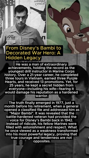 ❤️From Disney's Bambi to Decorated War Hero: A Hidden Legacy