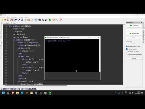 pseint con eventos de teclado en tiempo real para animaciones minijuegos, menues, etc