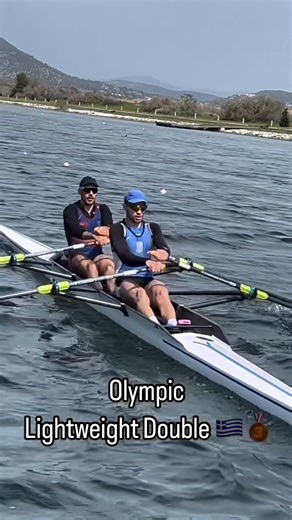 Olympic Lightweight Double back in sync—elite rhythm, raw power, and race-ready meters on the water. credit: @petros_gkaidatzis and #rowing #olympicrowing #lightweightdouble #rowtraining #GoldenOars | Golden Oars