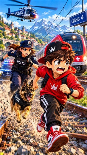 🚨 Police vs Gaming Boy 😱🐕 Epic Train Track Chase! 🔥 #Shorts #ViralVideo #Trending #Gaming