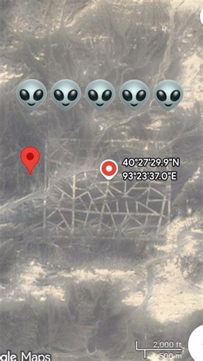 an Alien Structure? Gobi Desert Grid Pattern Google Map #map #mystery #alien