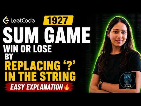 LeetCode 1927 Sum Game | Brute Force to O(n) Optimized Solution 🔥