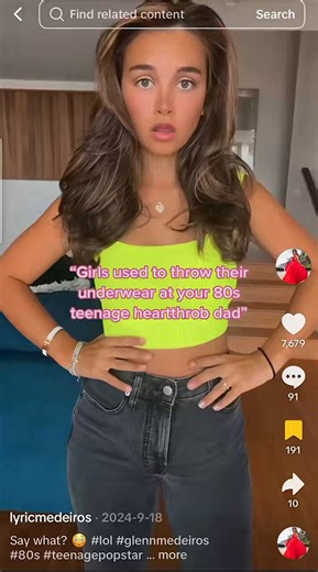 she’s living vicariously through her teenage father to the point i feel like it’s borderline incestuous. and it’s been years. at this point she’s been talking about it longer than he was a teenage heartthrob