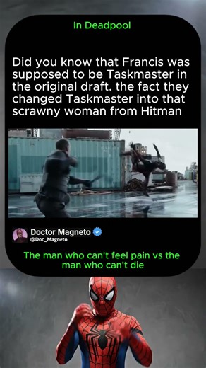 In Deadpool, Francis was originally supposed to become Taskmaster🤌