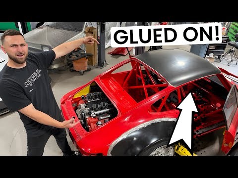 We fully install a CARBON FIBER ROOF - Ferrari SWAPPED Porsche 911!
