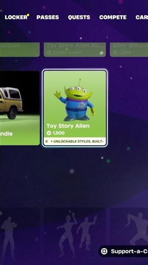 Fortnite Toy Story Alien Sidekick Item Shop!