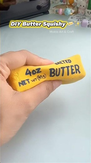 DIY Butter Squishy 🧈✨#shorts #art #diy #craft #youtubeshorts
