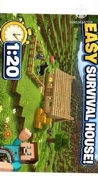 1:20 MINUTE MINECRAFT HOUSE 😱 | Easy Survival Build | No Voice