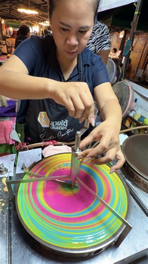 Rainbow Pork Seaweed Crepe In Bangkok 🔍information Baby Crepe 📍Address Sai Tai Center, Bangkok 💵 Price 60 baht/$ 2 USD