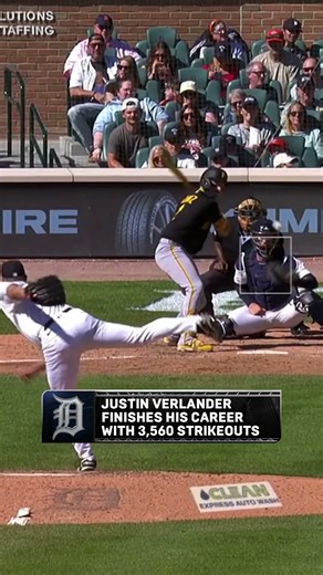 Justin Verlander struck out six batters in his final outing 💪 finishes career with the 8th most Ks