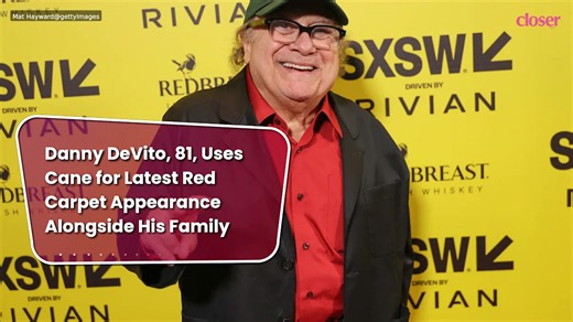 Danny DeVito, 81, Uses Cane for Latest Red Carpet Appearance Alongside His Family