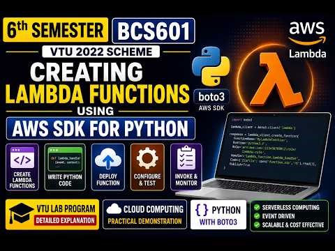 Creating Lambda Functions Using AWS SDK for Python | BCS601 VTU 2022 Scheme