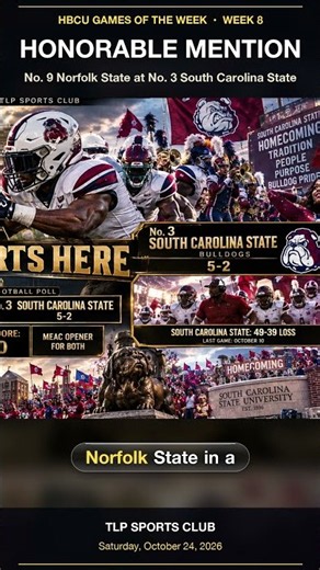 Norfolk State at South Carolina State: Homecoming MEAC Opener #Shorts