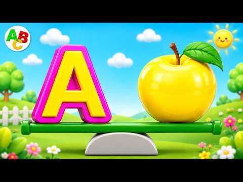 ABC Alphabet Phonics Song | A for Apple, A for Alligator 🍎 B for Ball, B for Bear 🐻 | Kids Learning