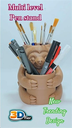Tired of a messy desk? This sleepy sloth has your back! (And your front!) #slothday #3dfier