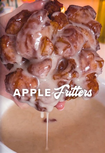 Apple Fritters with Apple Cider Glaze Recipe (Fall Baking)