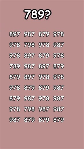 "Solving the 789 Puzzle - Number Finding Challenge!"