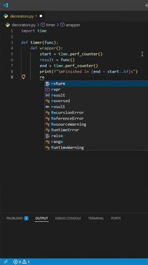Python Decorators in 60 Seconds 🐍 | ASMR Coding #python #coding #programming #asmr