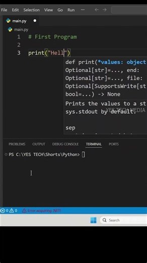 First Program Python #education