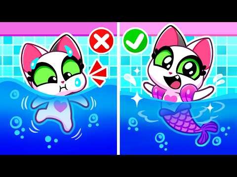 The Little Mermaid Adventures | Swimming Pool Safety Rules | Cartoon |