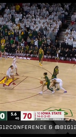 😈 Taliah Scott calls game and hands Iowa State their 1st loss of the season. #NCAAWBB x 🎥 ESPN / Baylor Women's Basketball | March Madness Women's Basketball