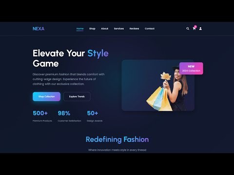 Create a Complete Responsive Fashion Store Ecommerce Website Using HTML CSS JavaScript Step by