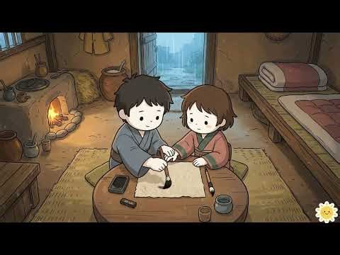🌧️ Wartime Japan Rainy Countryside Meal | Emotional 2D Hand-Drawn ASMR Family Story 🍲🌿