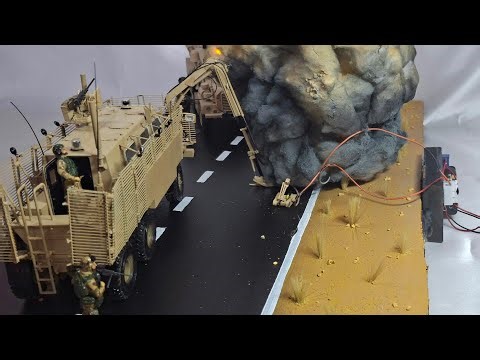 Video Diorama part 2:-A roadside (IED) exploded in a Buffalo vehicle between Baghdad and Kirkuk.