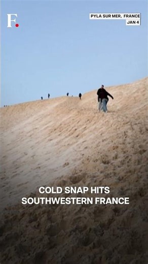 Sand Turns White! Rare Frost Covers Europe's Tallest Dune | Subscribe to Firstpost | N18G