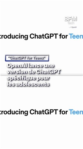 OpenAI lance un ChatGPT spécial pour ados 👦OpenAI met en place une version par défaut pour les utilisateurs de 13 à 17 ans avec des garde-fous renforcés, notamment sur la génération d'images. Le chatbot sera aussi capable d'aider les ados dans leurs devoirs 🎙️ Noah Daumain https://t.co/se5jdfROox