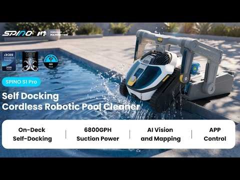 SPINO S1 Pro Self-Docking Cordless Robotic Pool Cleaner – This Changes Pool Cleaning Forever!