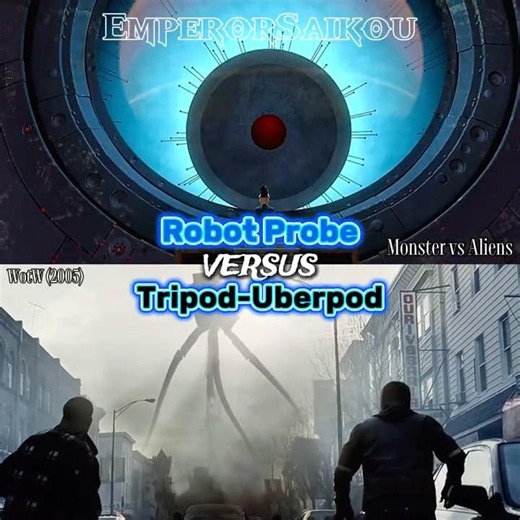 Alien Pods vs Robot Probe (Monsters vs Aliens : War of the Worlds) | #shorts #fyp
