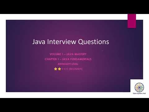 Java Mastery | Complete Java Interview Questions (Beginner to Advanced) || Video 01