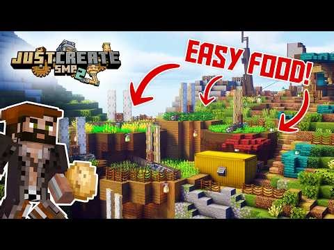I built EASY food farms in Create Mod! Just Create 2: Ep 3