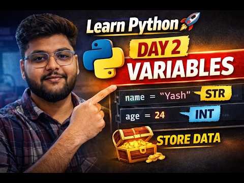 Learn Python from Zero 🚀 | Day 2 – Variables Explained Simply