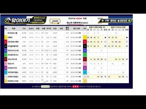 2026.10.11 말이야기 AI 경마 예상｜일요경마 AI 데이터로 찾는 배당마