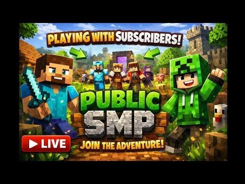 Minecraft Public SMP LIVE 🔥| Java + PE Anyone Can Join S3 | #minecraft #live