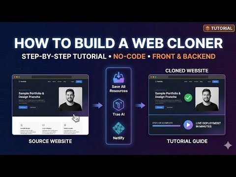 Free Website Cloner Tutorial: Copy HTML, CSS & Backend with AI Tools