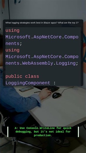 Top 3 Logging in Blazor | .NET Interview Question #Shorts #Csharp #Coding #Programming