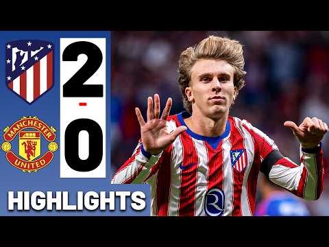 Atletico Madrid vs Manchester United 2-0 • BARRIOS GOAL - Highlights Champions League 26/27