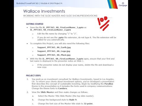 Illustrated PowerPoint 365 | Module 4: SAM Project A