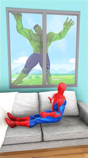 Spider-man vs Hulk Funny Moments #funny #animation #scaryteacher