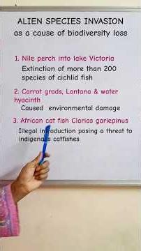 ALIEN SPECIES as cause of biodiversity loss || biodiversity & conservation # neet Biology