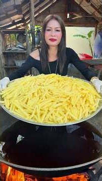 How to cooking super crispy fried potatoes and eat recipe