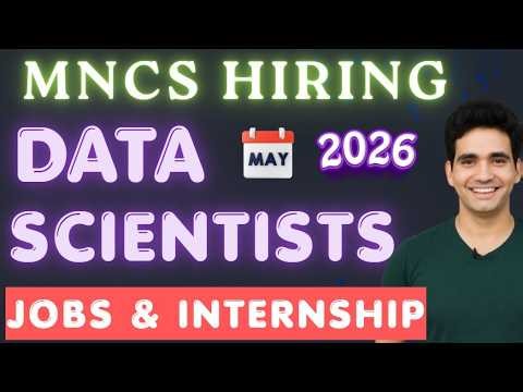 Data Scientist Jobs & Internships for Freshers 2026 | MNCs Hiring Now | Apply Fast