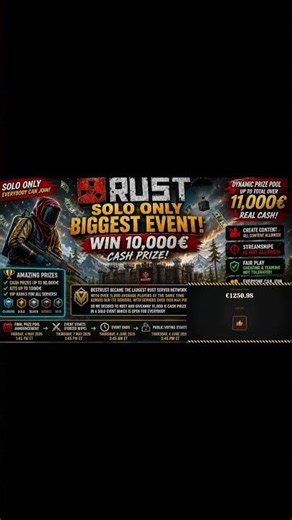 Biggest solo event for everyone in Rust history #rust #bestrust #event #giveaway #competition